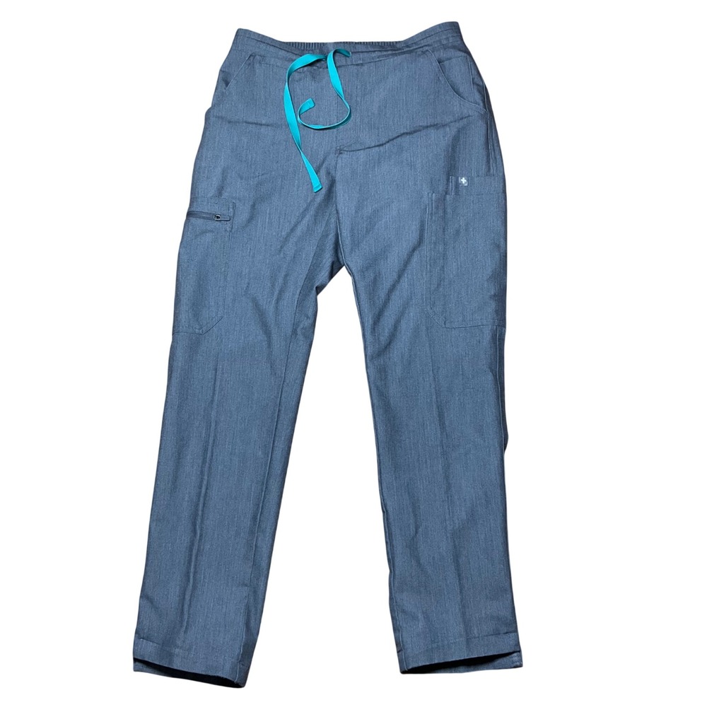 FIGS Livingston Scrub Pants Heather Graphite Gray XXS Petite TW2000P Womens
